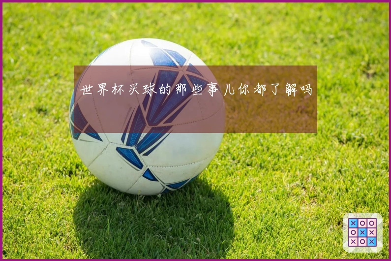 世界杯买球的那些事儿你都了解吗